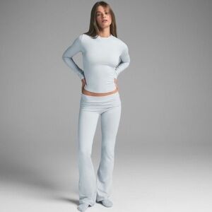 SKIMS Zen Blue Foldover Pants S